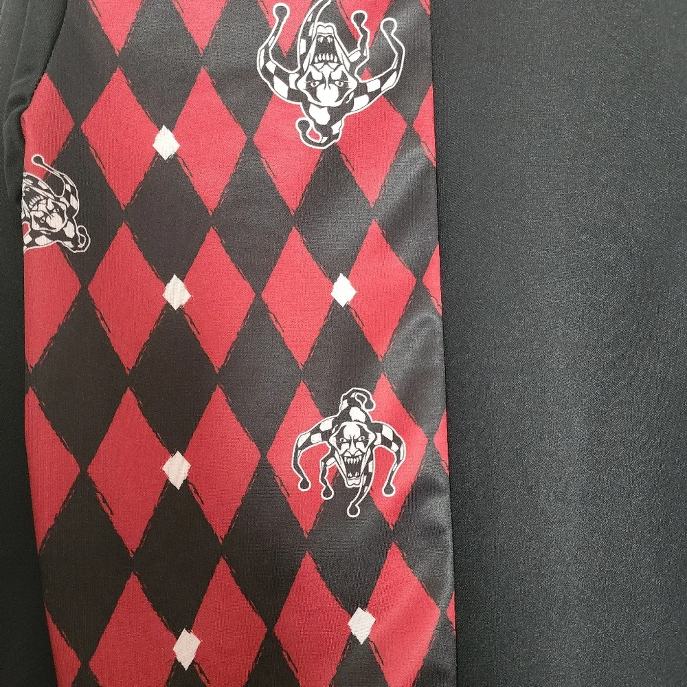 Childs Jester scary Spirit Halloween Red Black costume Shirt SZ Medium